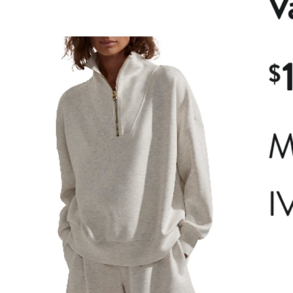 Varley Gray Half-Zip Sweatshirt